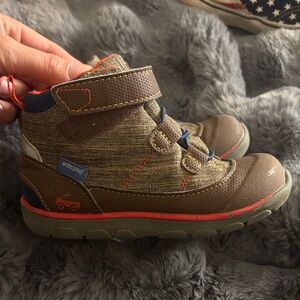 See Kai Run Brown and Blue Kids Boots